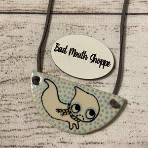 *My Paper Crane Heidi Kenney Ghost Halloween Handmade Ceramic Necklace